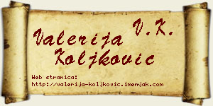 Valerija Koljković vizit kartica
